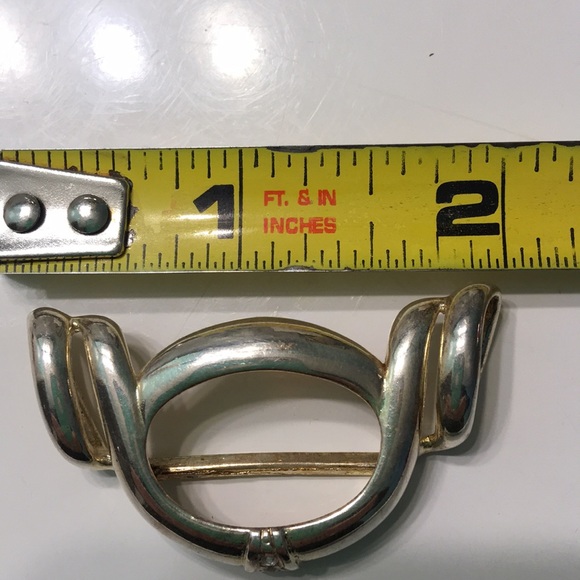 Silver tone slide for necklace with 6 stones - Picture 2 of 6